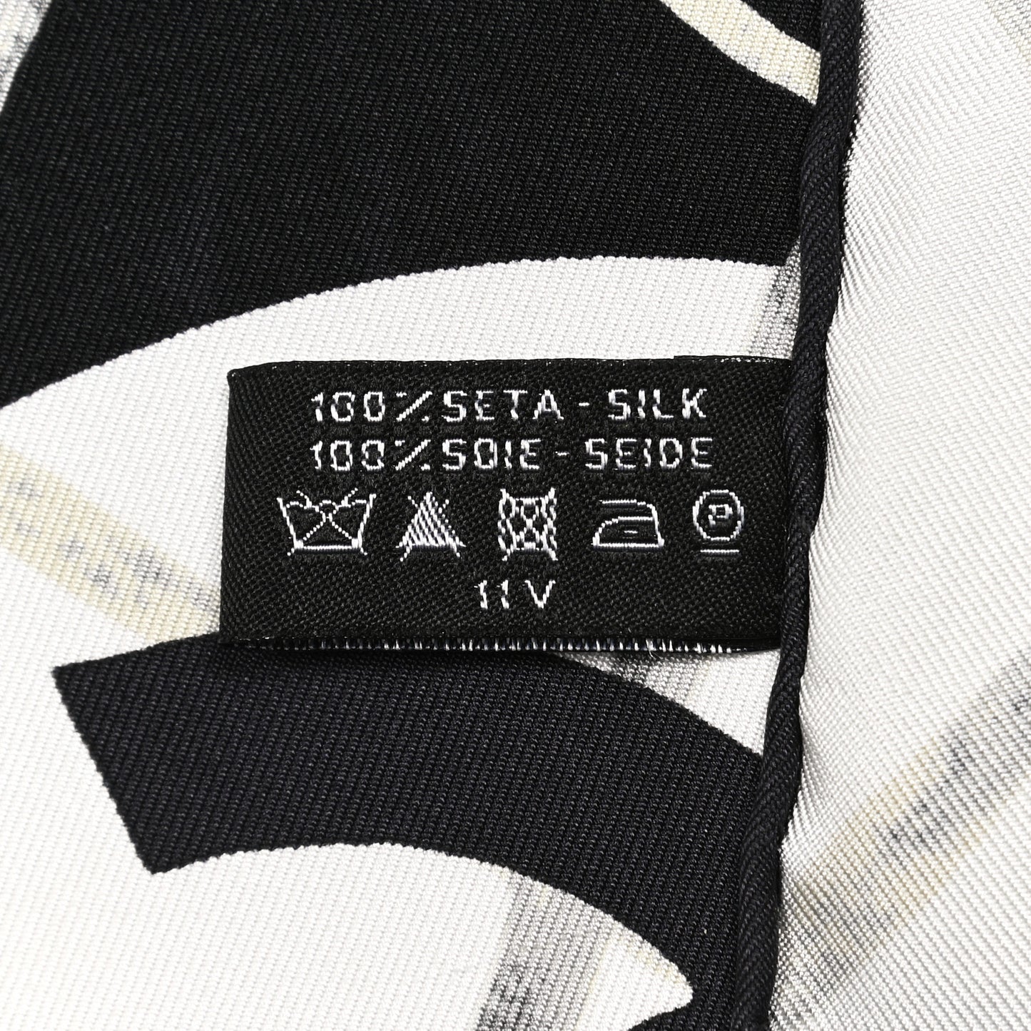 Silk Camellia CC Square Scarf Black