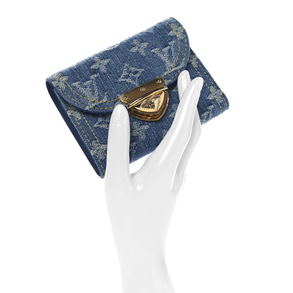 Louis Vuitton Denim Amelia Compact Wallet Blue 2 of 8