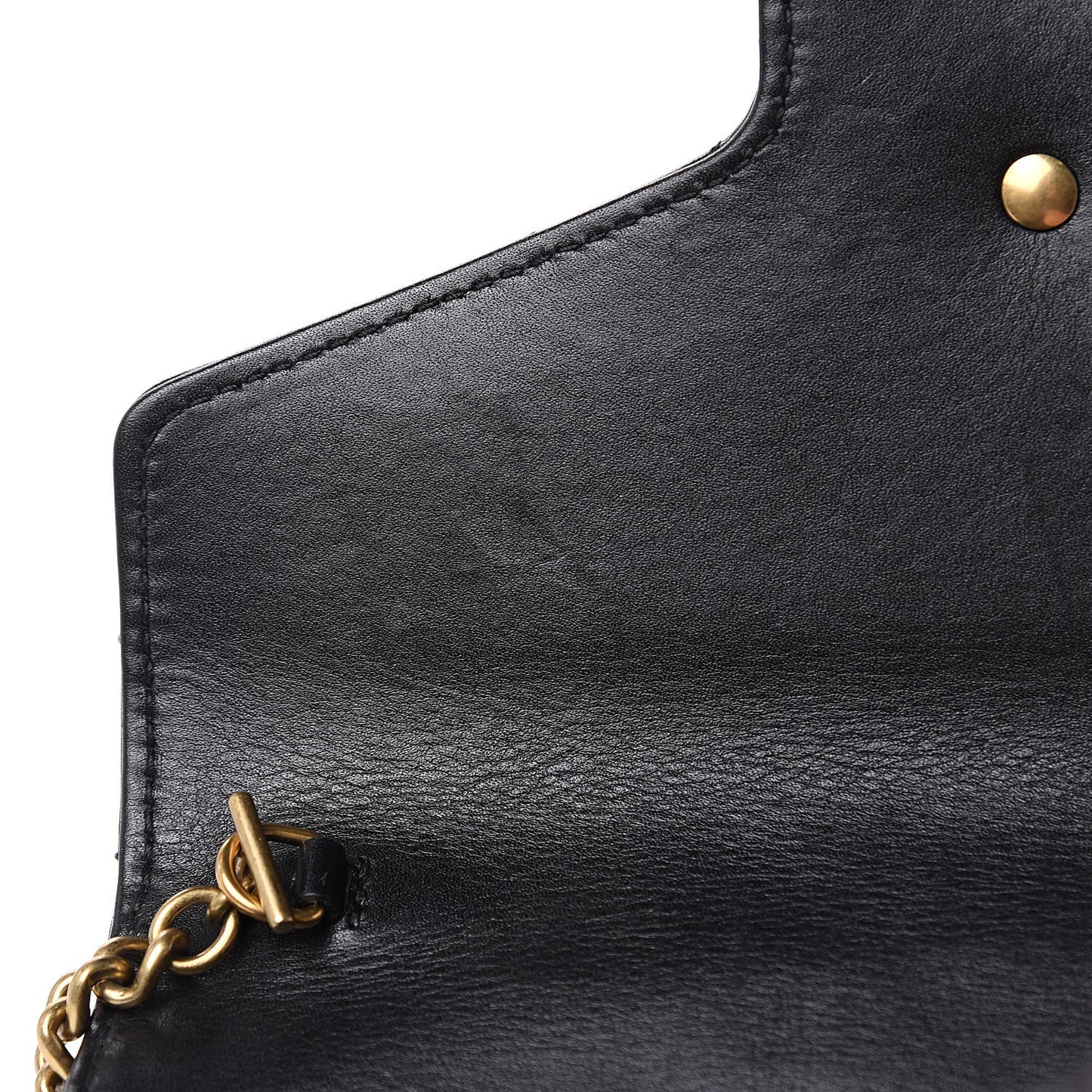 Calfskin Matelasse GG Marmont Chain Wallet Black