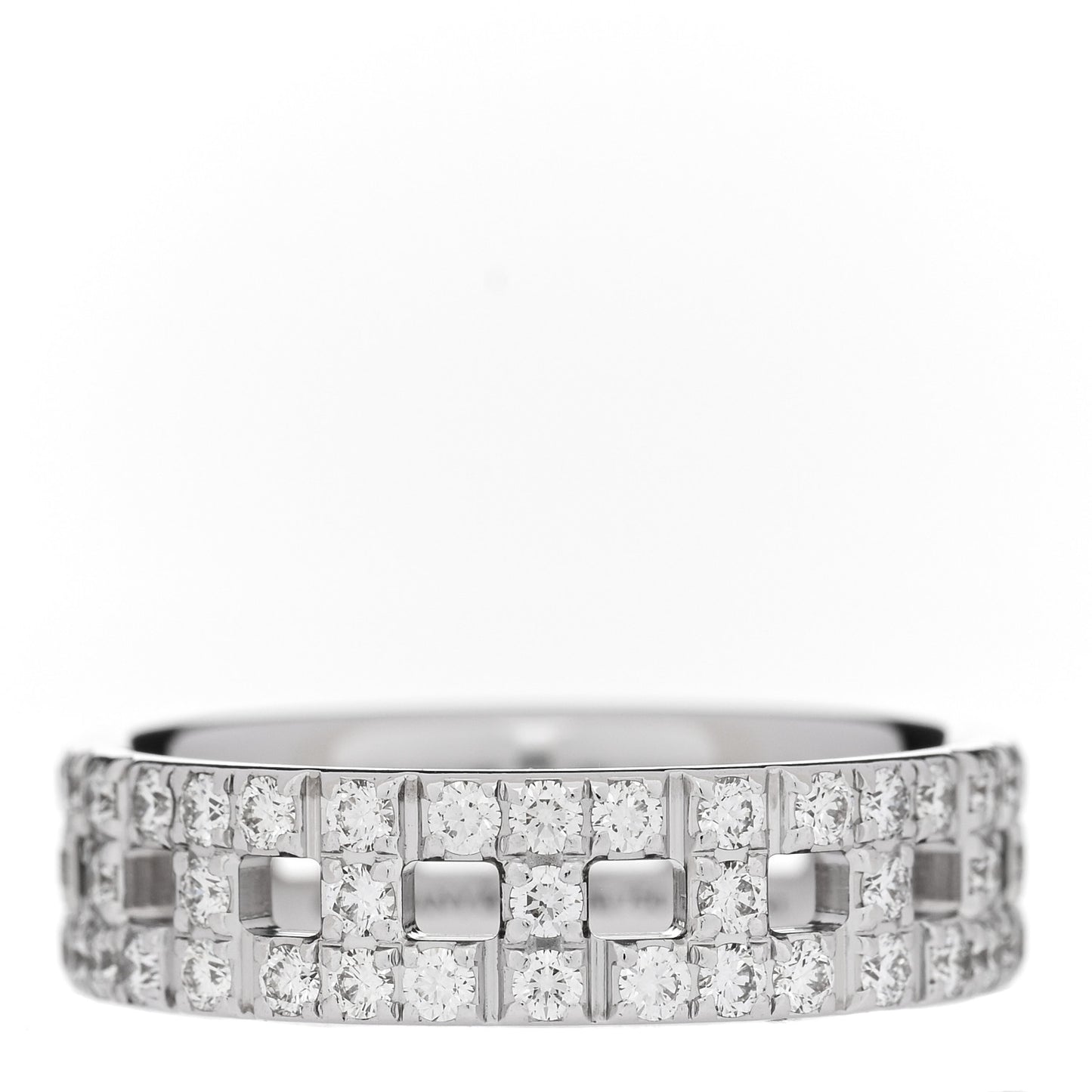 18K White Gold Diamond T True Wide Ring 56 7.75