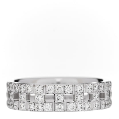 Tiffany 18K White Gold Diamond T True Wide Ring 56 7.75 1 of 5