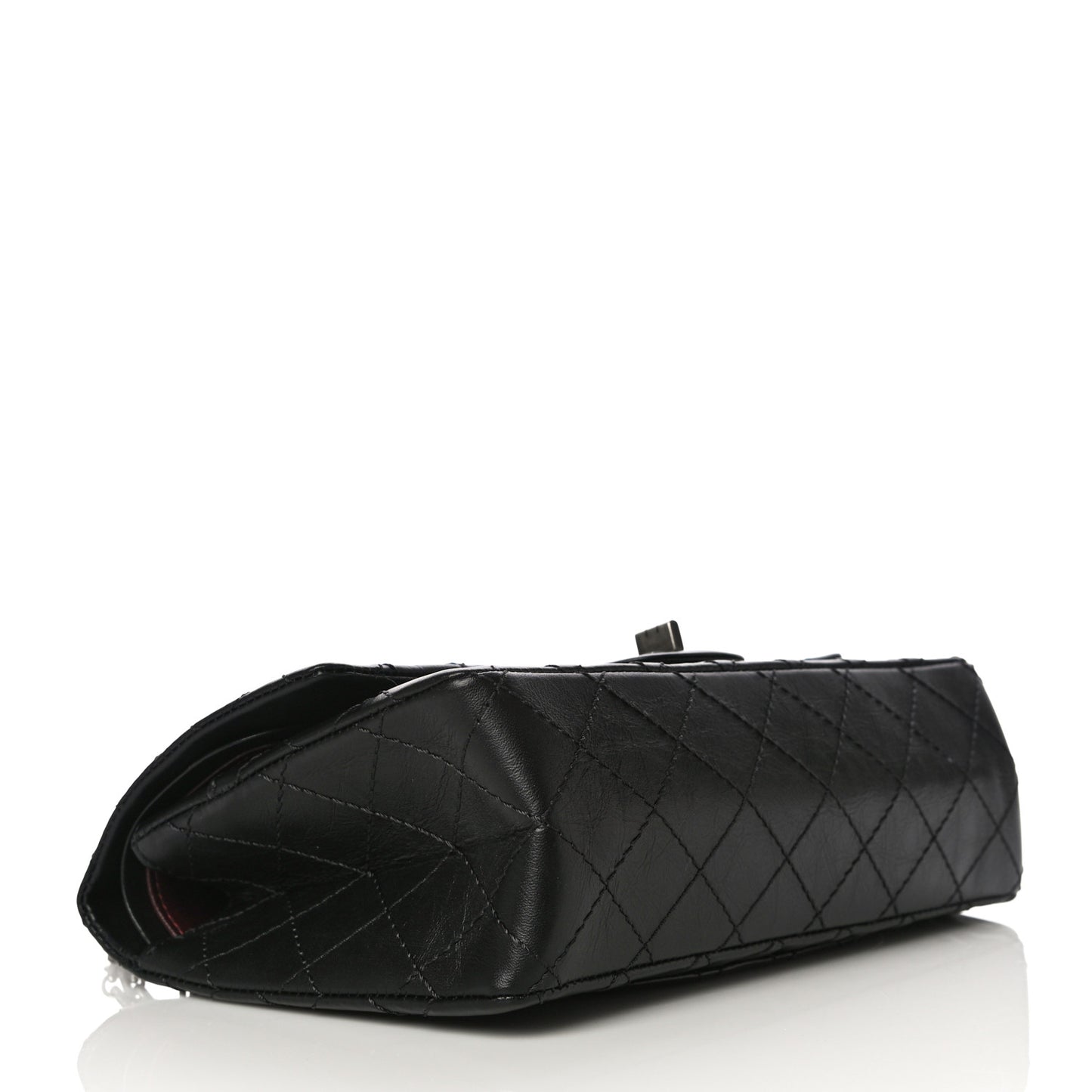 Aged Calfskin Quilted 2.55 Reissue 225 Flap Black