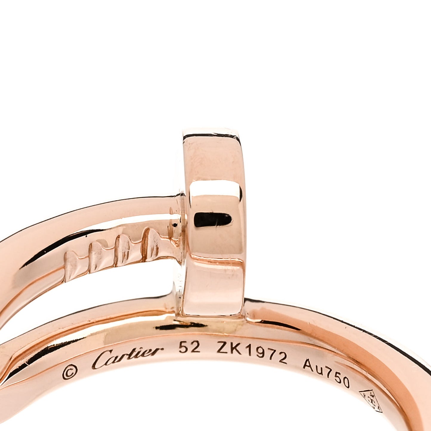 18K Pink Gold Juste Un Clou Ring 52 6