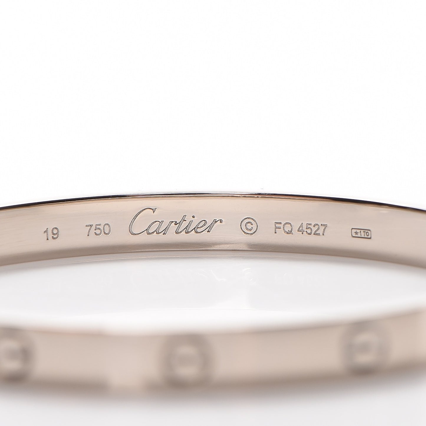 18K White Gold LOVE Bracelet 19