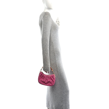 Louis Vuitton Monogram Denim Pochette Valley Fuchsia 2 of 10