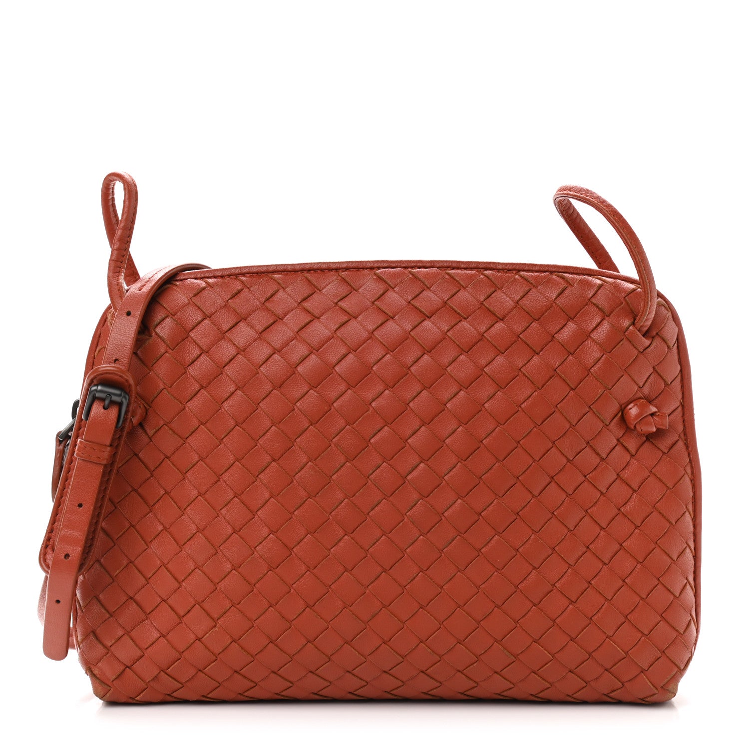 Bottega Veneta Nappa Intrecciato Nodini Crossbody Messenger Terracota 1 of 14