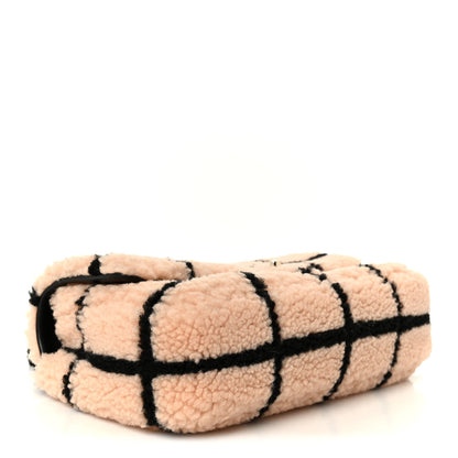 Chanel Shearling Lambskin Large Fluffy Tartan Single Flap Pink Black 4 of 11
