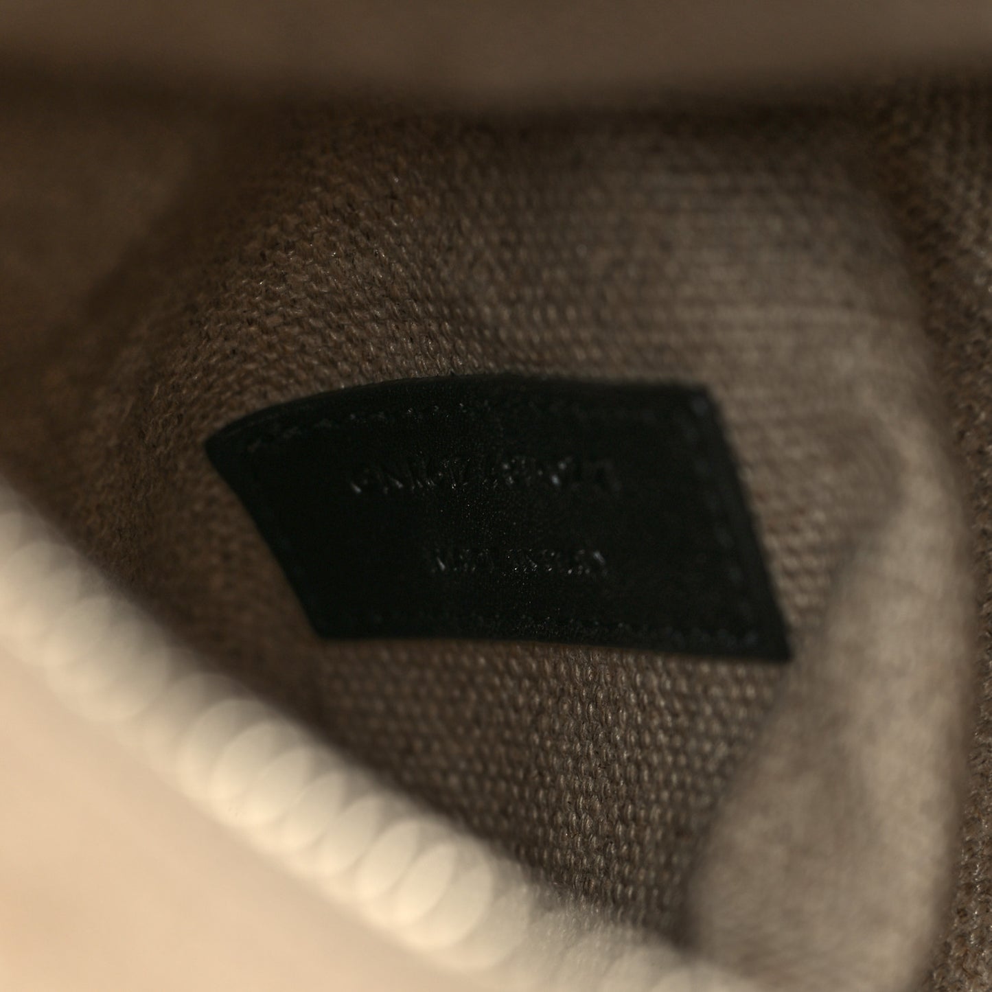 Linen Calfskin Small Rive Gauche Tote Greggio Natural