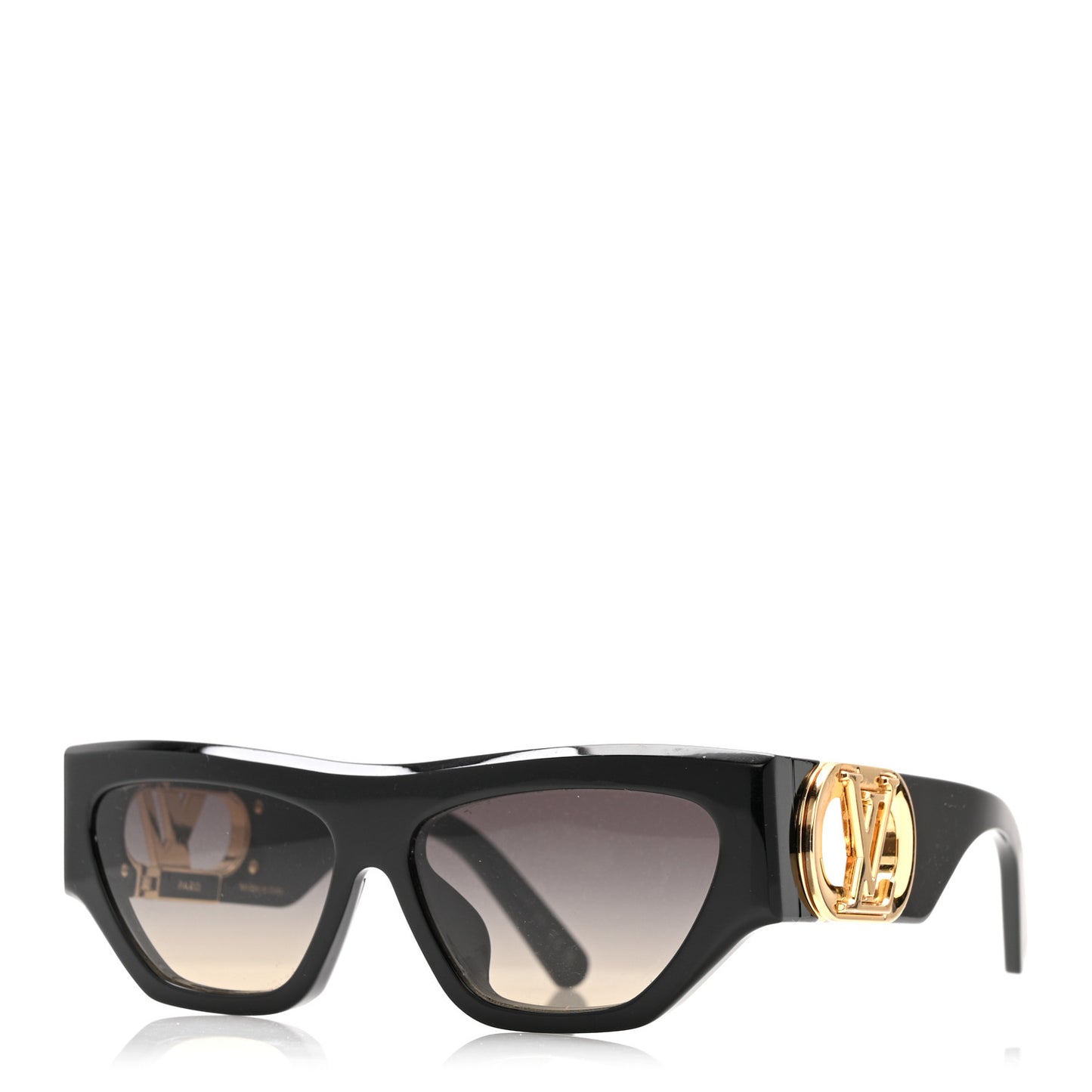 Acetate LV Link Square Sunglasses Z1661E Black