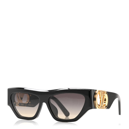 Louis Vuitton Acetate LV Link Square Sunglasses Z1661E Black 1 of 7