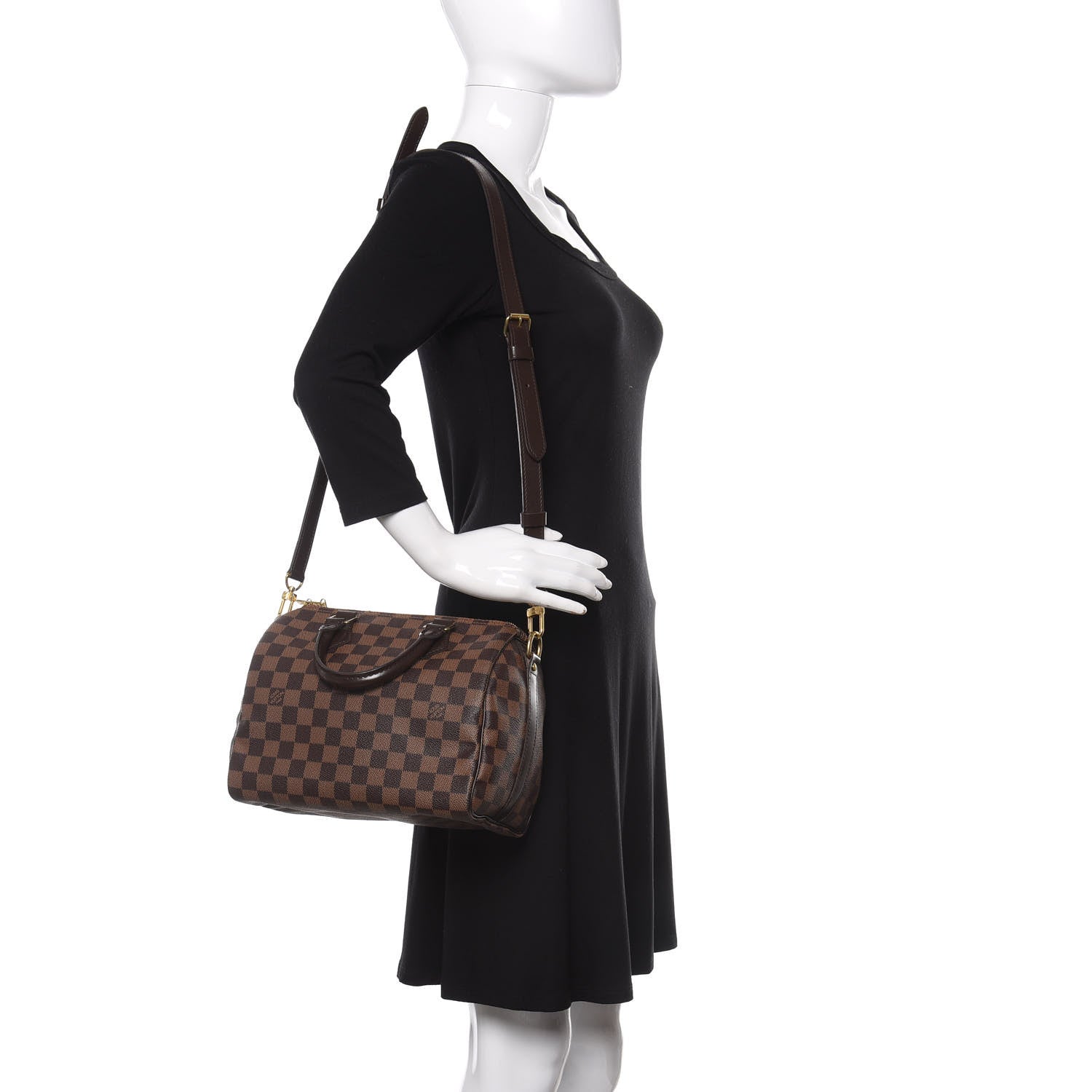 Louis Vuitton Damier Ebene Speedy Bandouliere 25 2 of 11