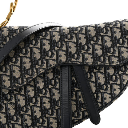 Christian Dior Oblique Saddle Bag With Strap Blue 8 of 12