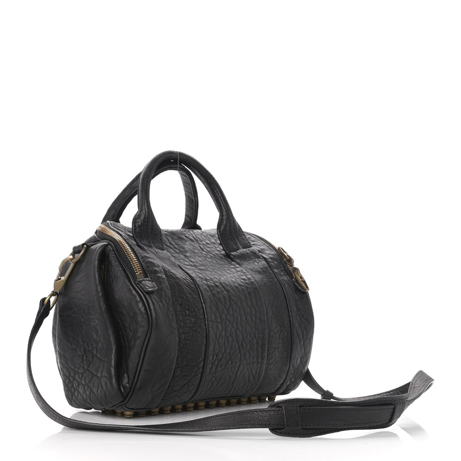 Alexander Wang Pebbled Lambskin Mini Rockie Black Rose Gold Hardware 3 of 10