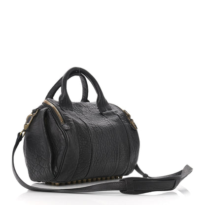 Alexander Wang Pebbled Lambskin Mini Rockie Black Rose Gold Hardware 3 of 10