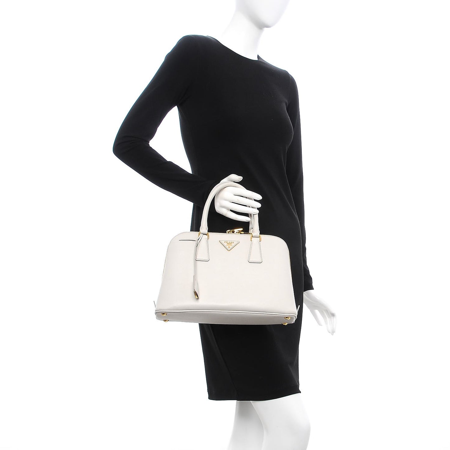 Saffiano Lux Medium Promenade Tote Talco