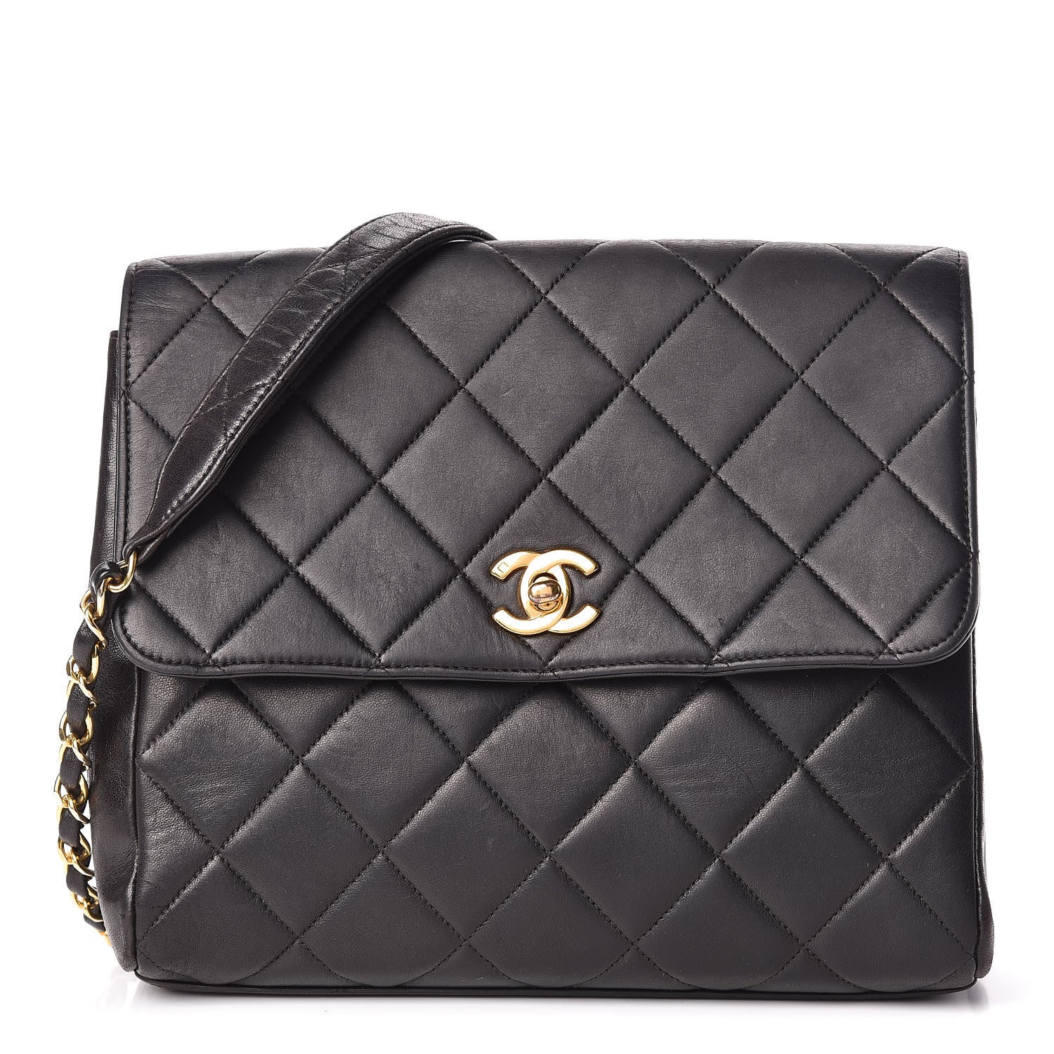 Chanel Lambskin Quilted Shoulder Bag Black 1 of 22