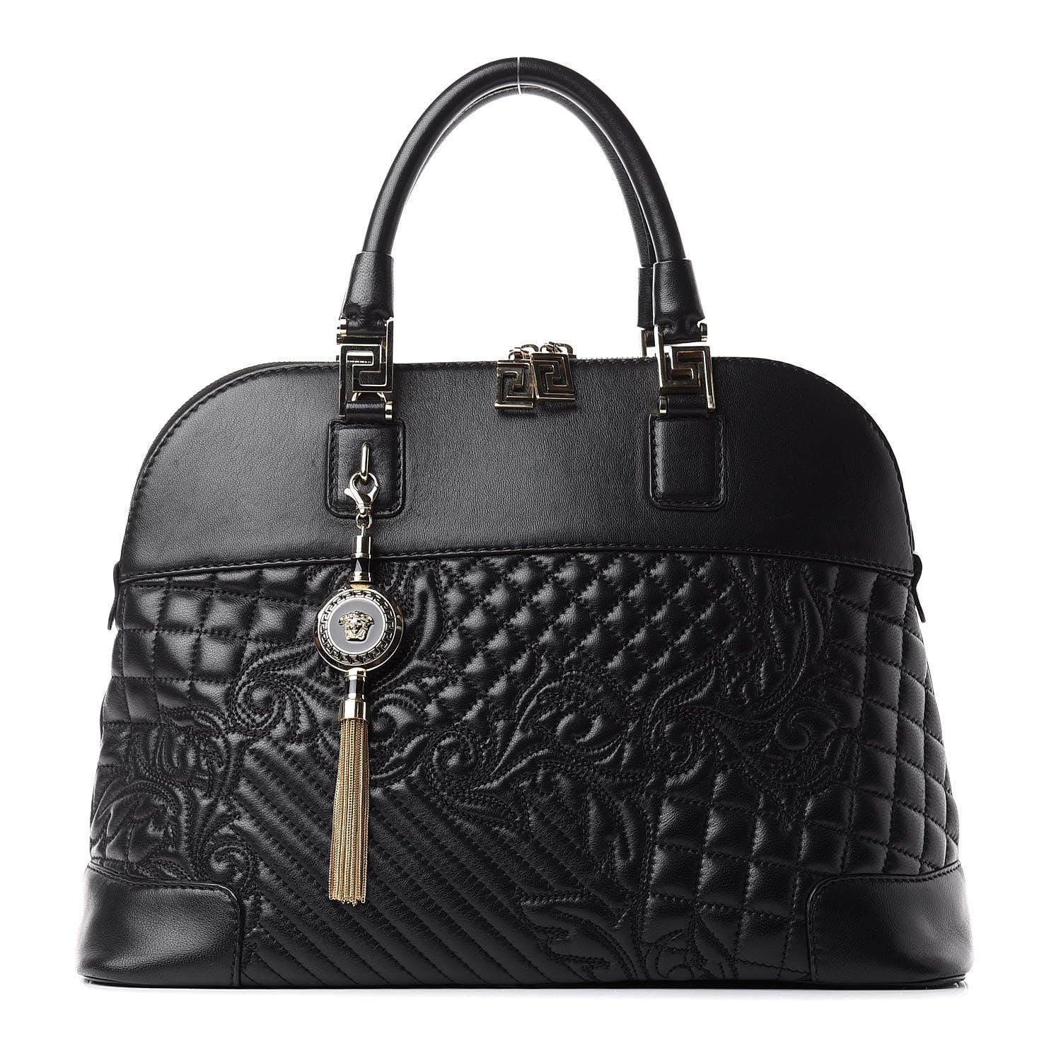 Versace Nappa Barocco Quilted Altea Vanitas Lady Athena Black 1 of 11