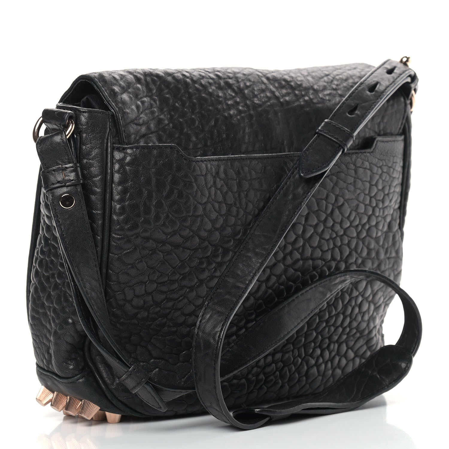 Alexander Wang Pebbled Lambskin Lia Sling Black Rose Hardware 3 of 10