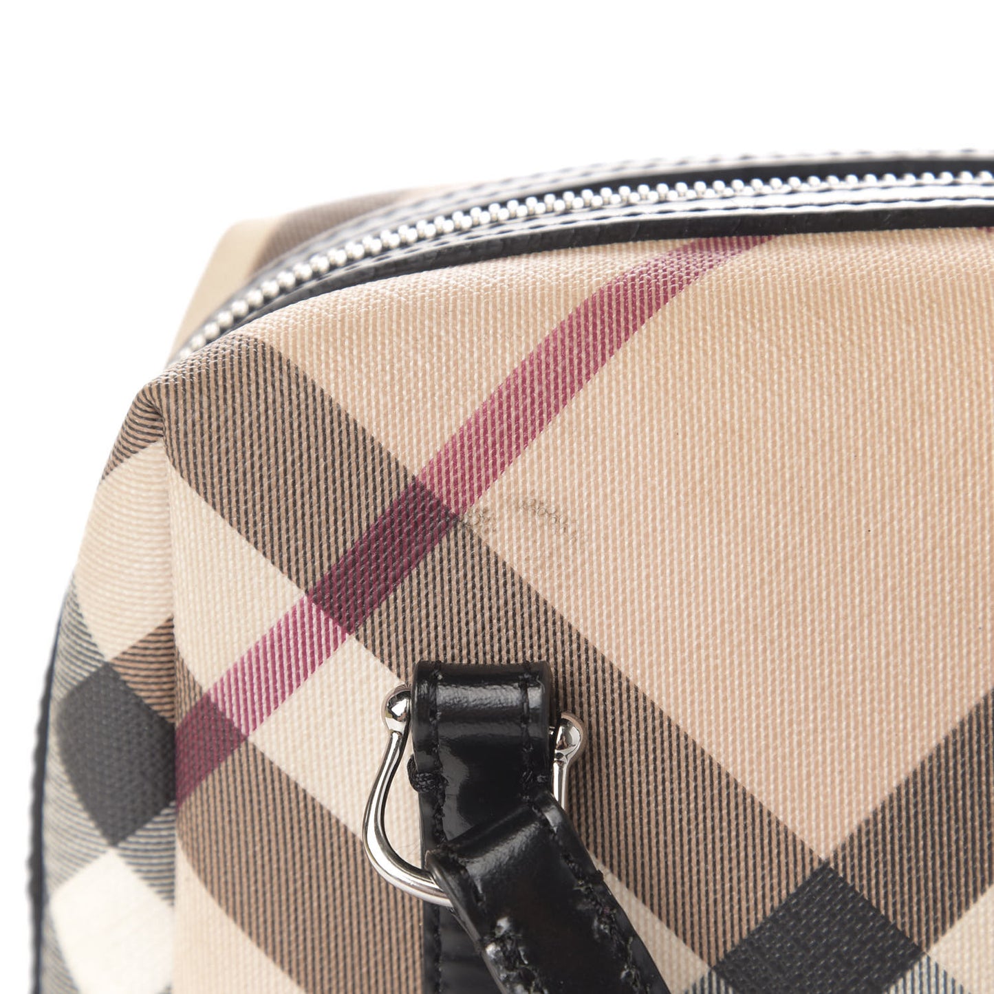 Patent Trim Nova Check Tote Black