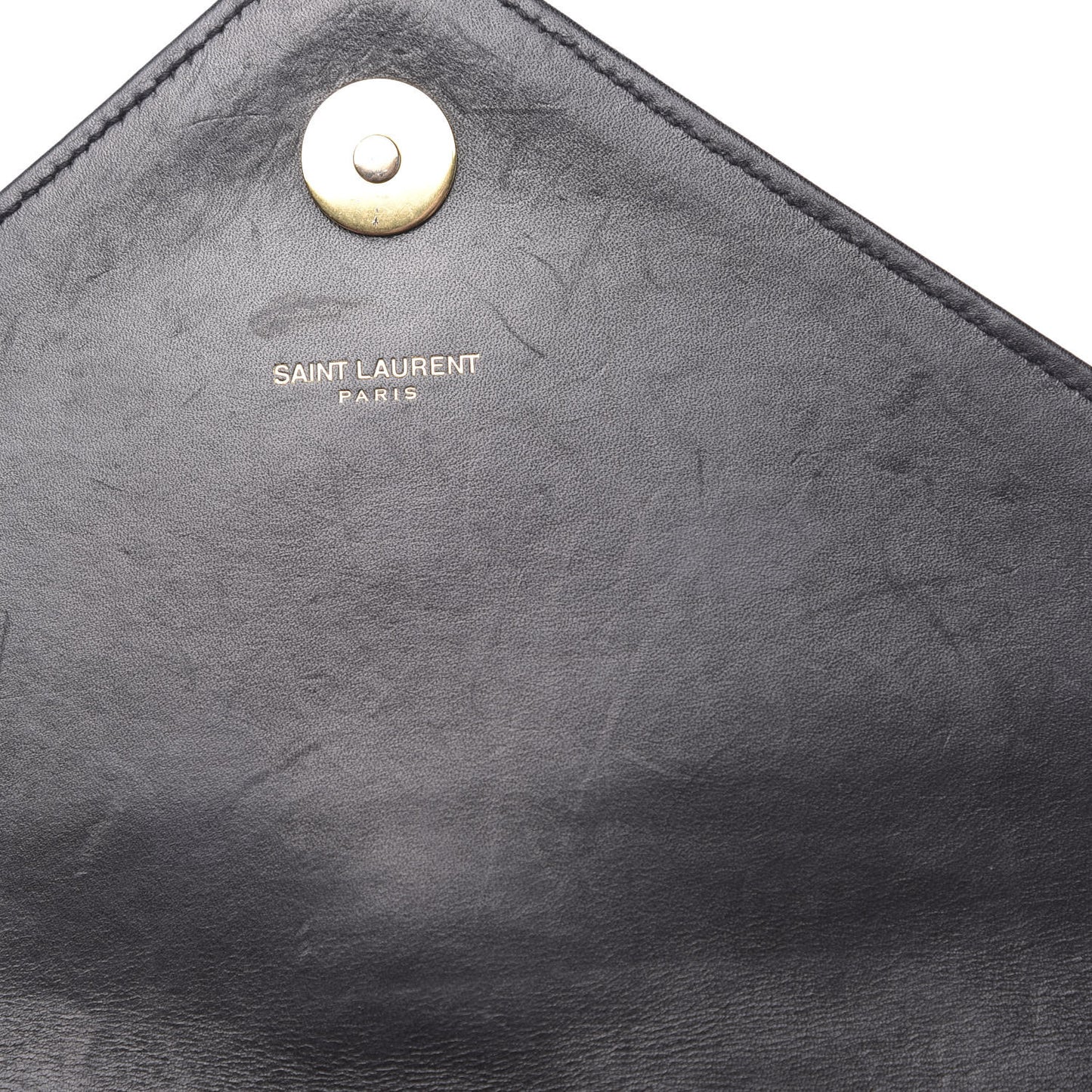 Smooth Calfskin Matelasse Chevron Large Monogram Satchel Black