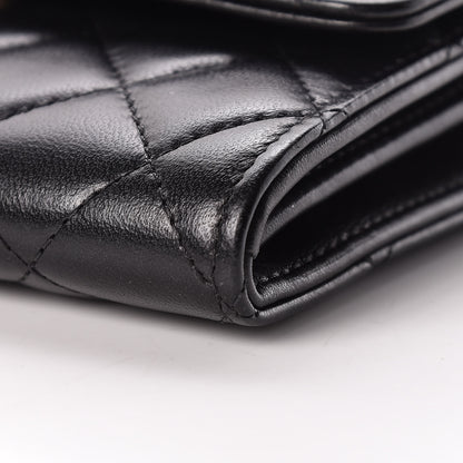 Chanel Lambskin Quilted Pearl Clutch With Chain Black 11 of 14