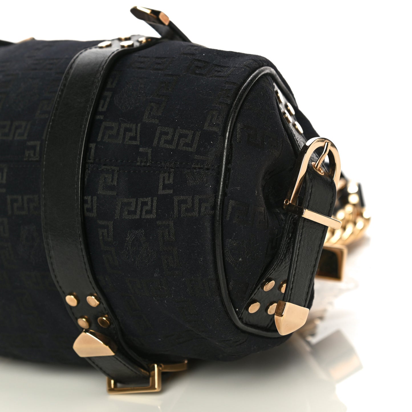 Satin Chain Satchel Black