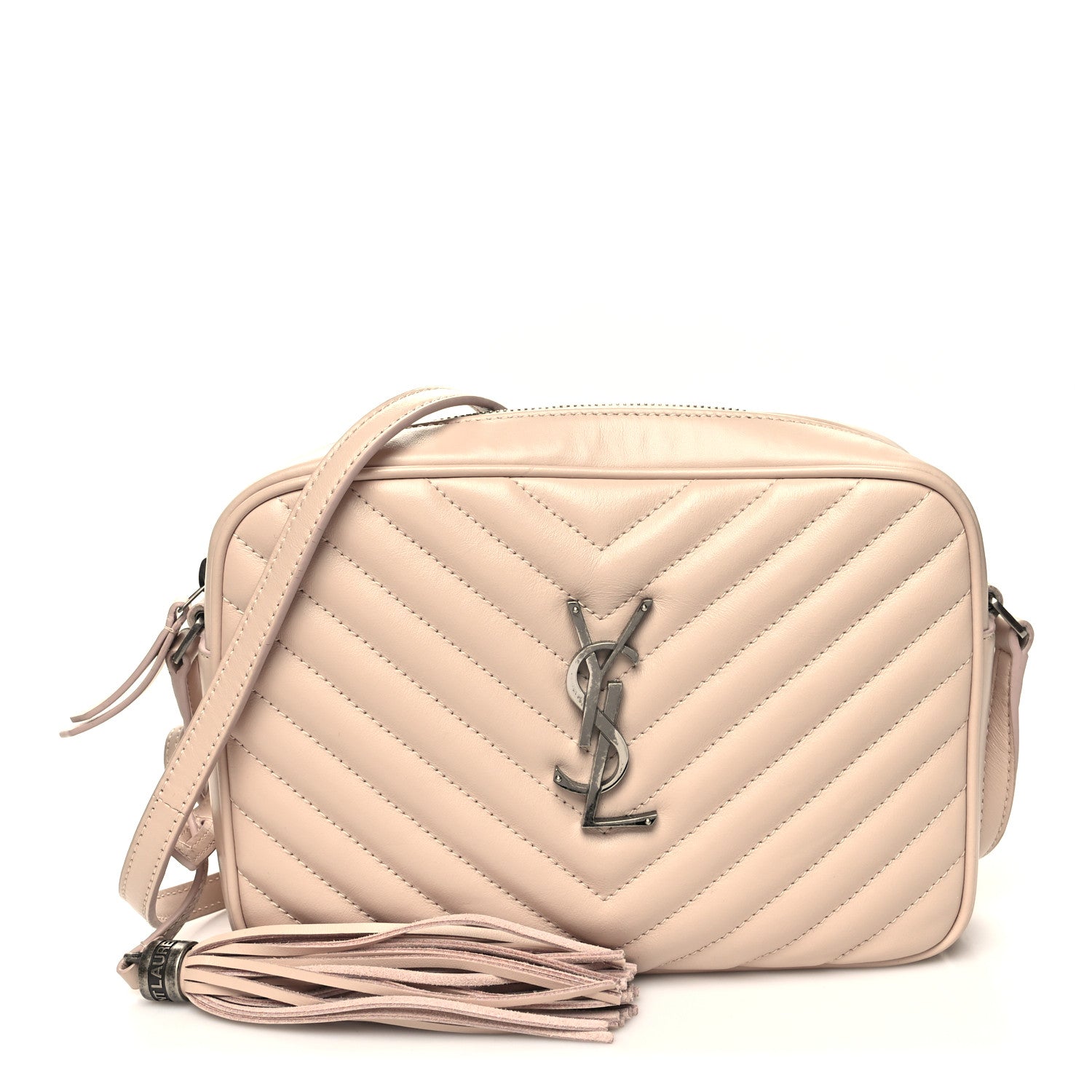 Saint Laurent Calfskin Matelasse Monogram Lou Camera Bag Marble Pink 1 of 10