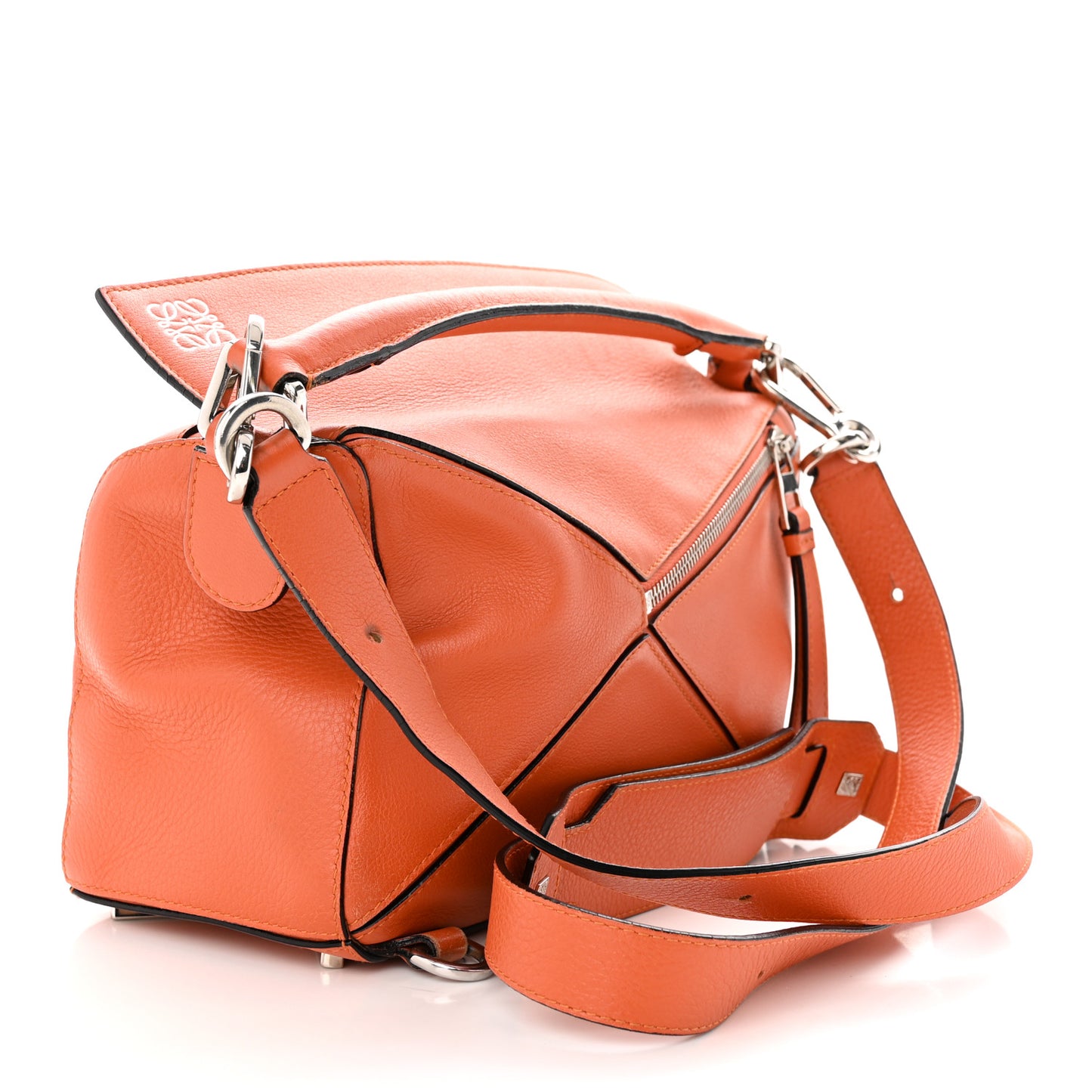 Calfskin Small Puzzle Bag Coral