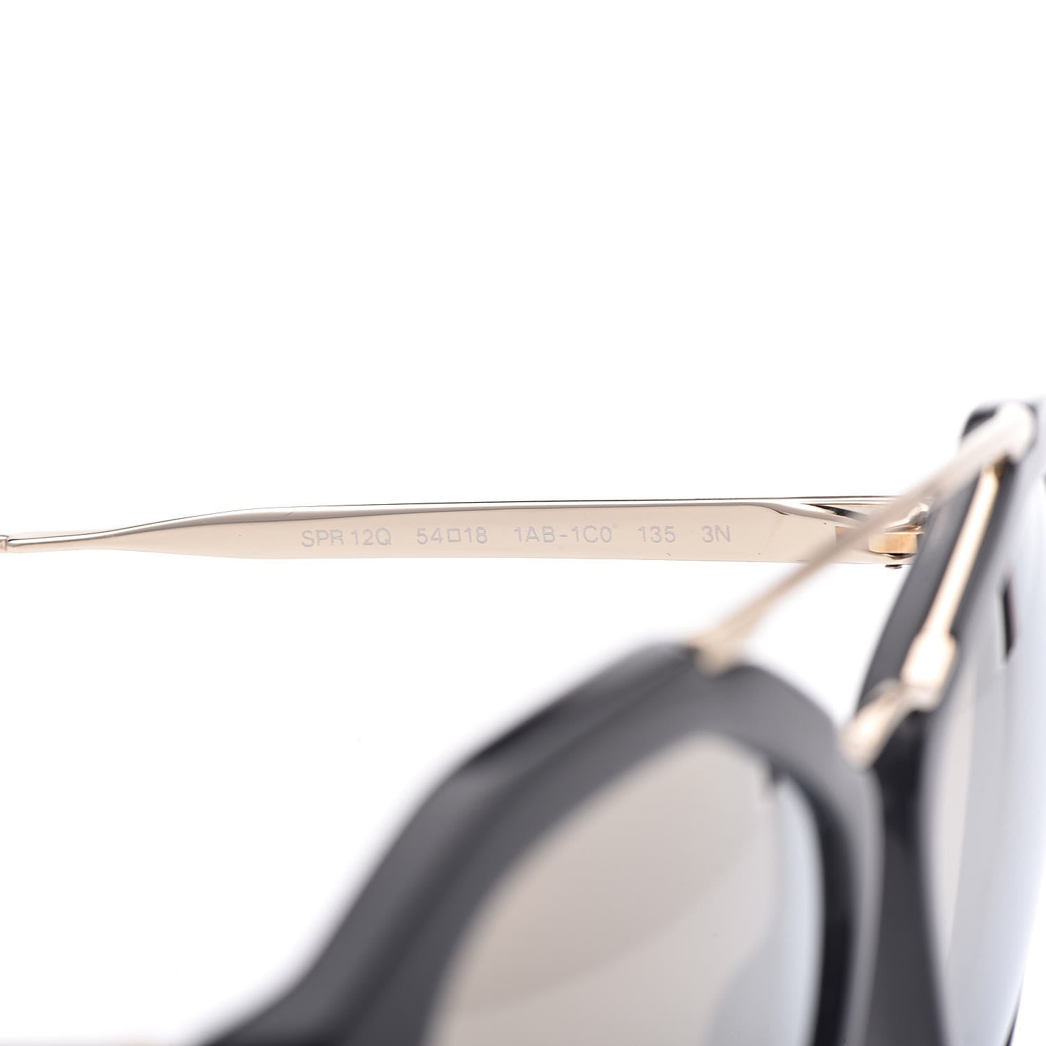Prada Acetate Metal Cinema Sunglasses SPR 12Q Black 5 of 8
