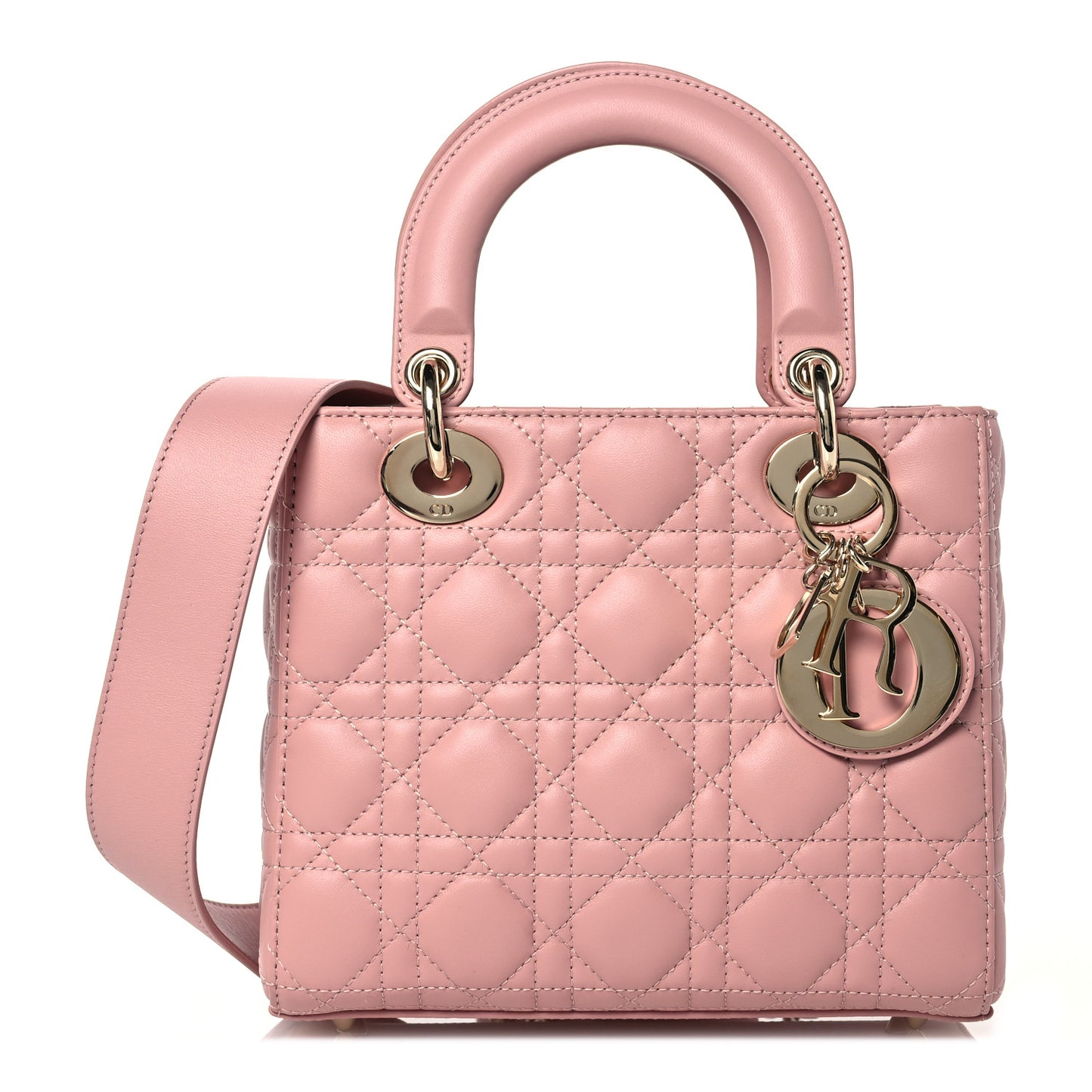 Lambskin Cannage Small My ABCDior Lady Dior Pink