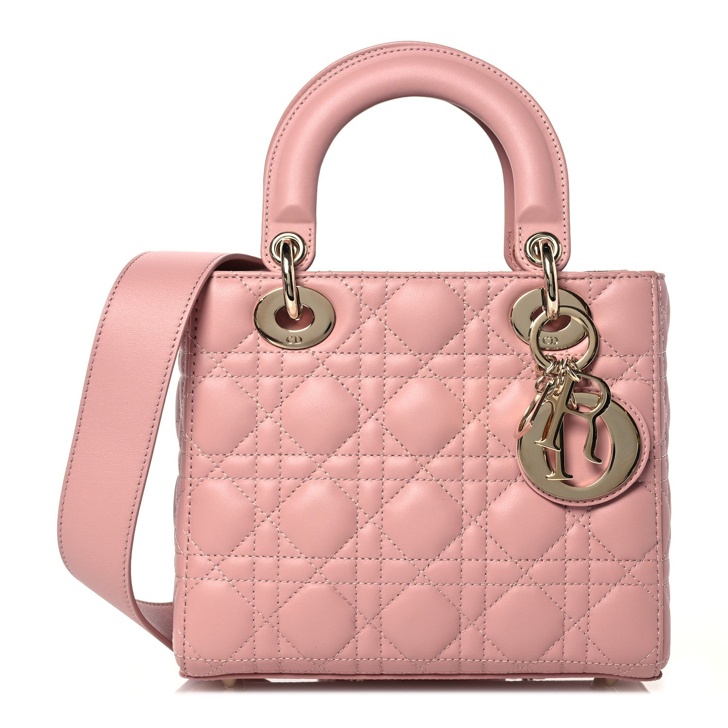 Christian Dior Lambskin Cannage Small My ABCDior Lady Dior Pink 1 of 12