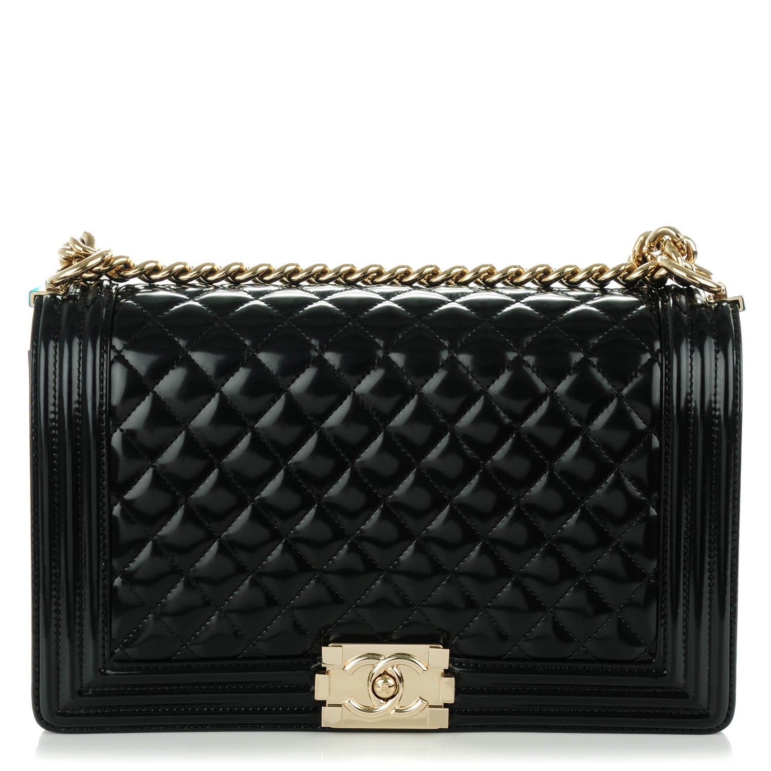 Chanel Iridescent Calfskin Quilted New Medium Boy Flap Black 1 of 8