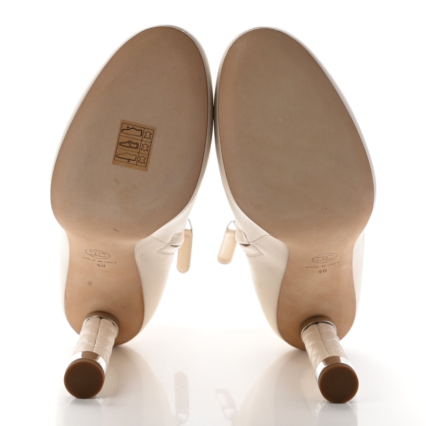 Calfskin Short Boots 40 White