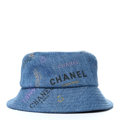 Chanel Denim Mood Cloche Bucket Hat L Blue 5 of 8