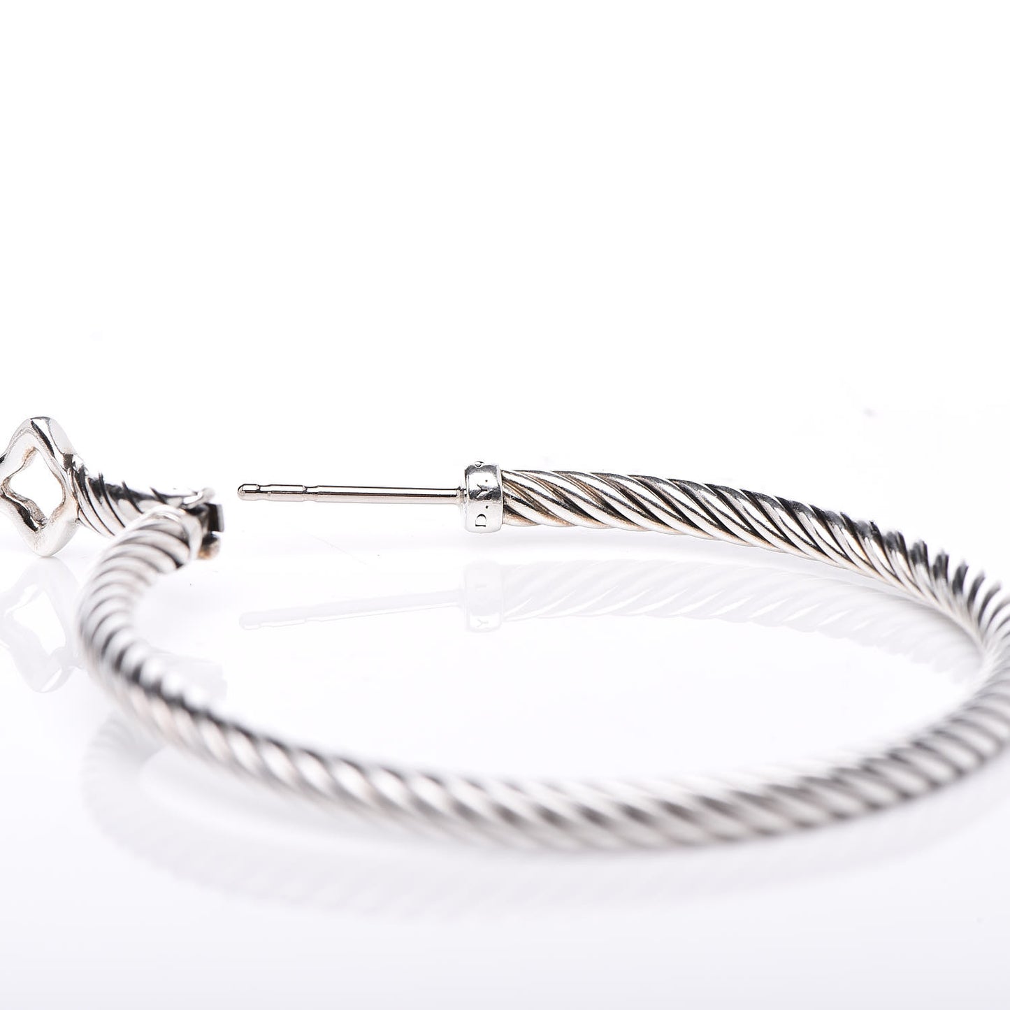 Sterling Silver Large Cable Classics Hoop Earrings
