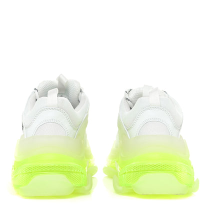 Balenciaga Fabric Mesh Clear Sole Fluo Womens Triple S Sneakers 36 White Fluo Yellow 4 of 12
