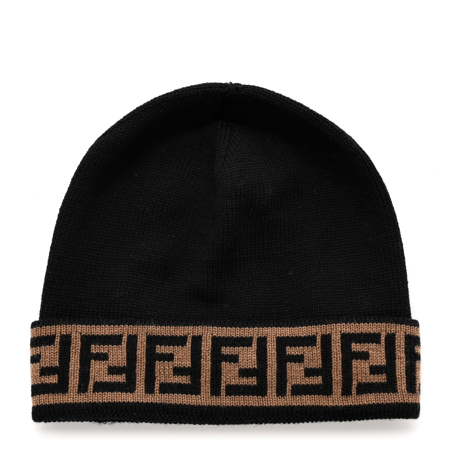 Fendi Wool Knit Zucca Beanie Black 1 of 5