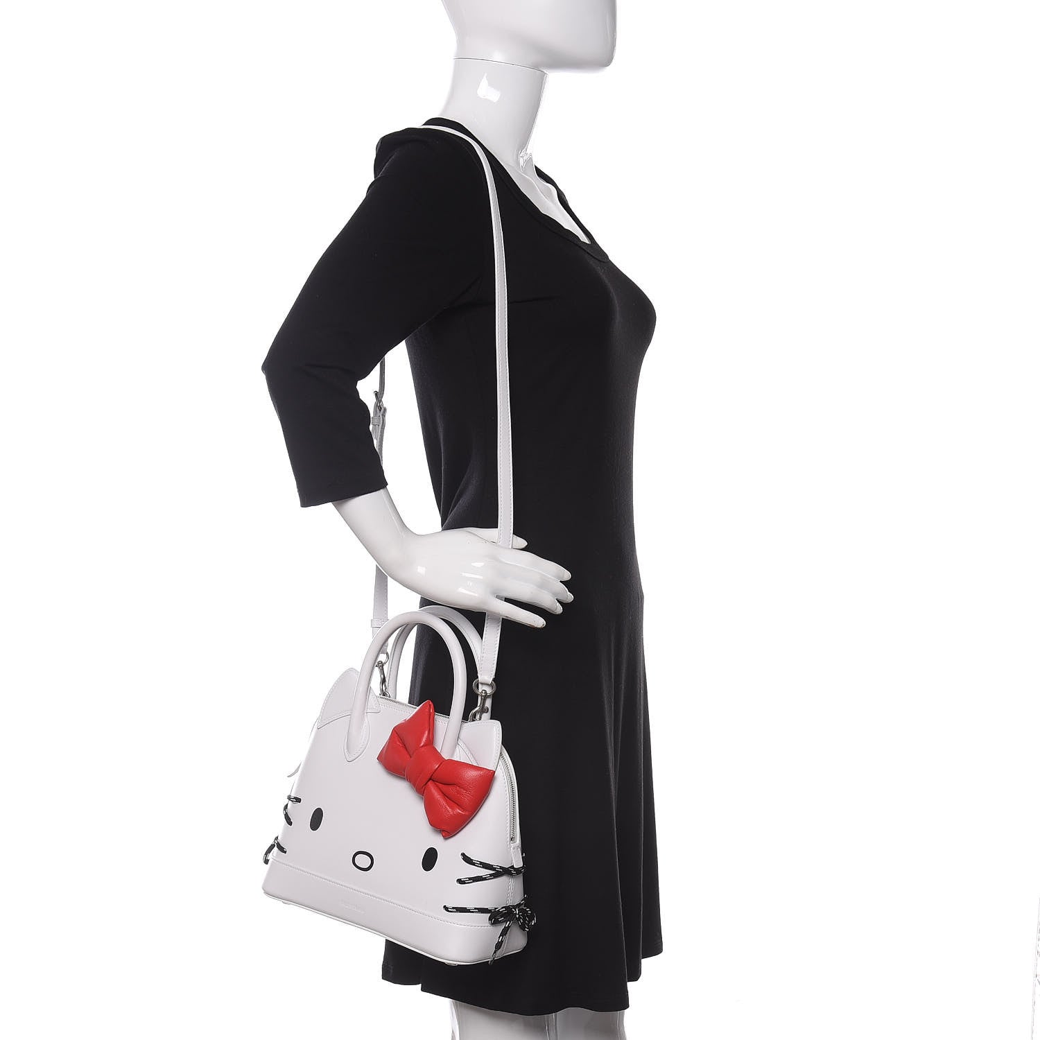 Balenciaga Calfskin Hello Kitty S Ville Top Handle Bag Optic White 2 of 9