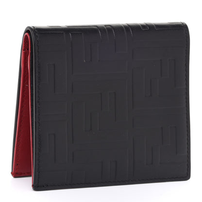 Fendi Vitello Grace FF Gradient Embossed Bi-fold Wallet Black 3 of 8