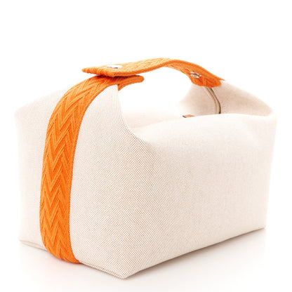 Hermes Canvas Large Bride-A-Brac Pouch Natural Orange 3 of 9