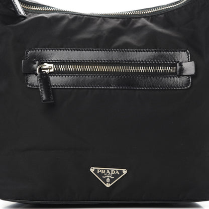 Prada Tessuto Nylon Vitello Hobo Black 8 of 10