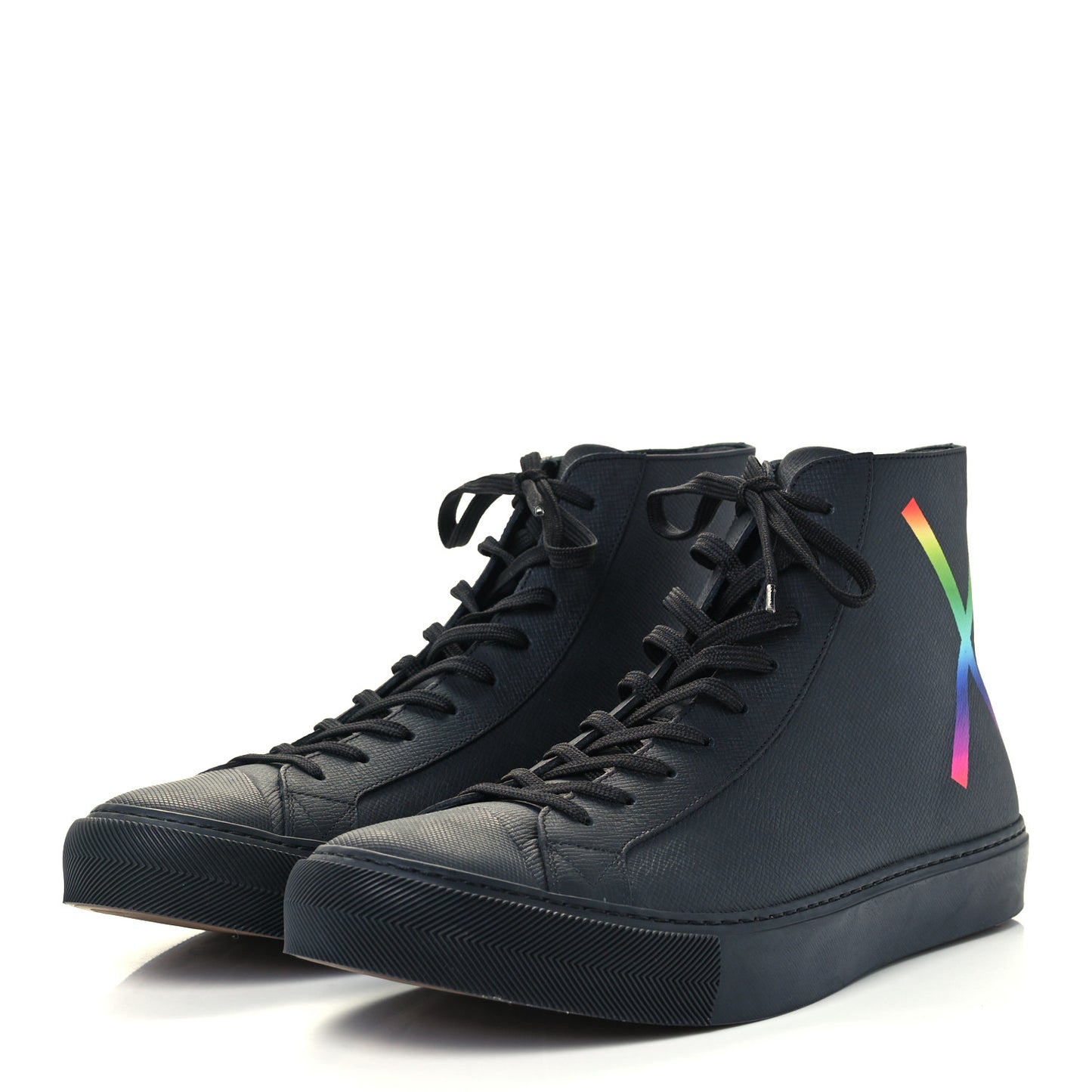 Calfskin LV Tattoo Sneaker Boots 10 Black