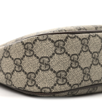 Gucci GG Supreme Monogram Textured Dollar Calfskin Web Small Ophidia GG Handbag Beige Ebony New Acero 9 of 11