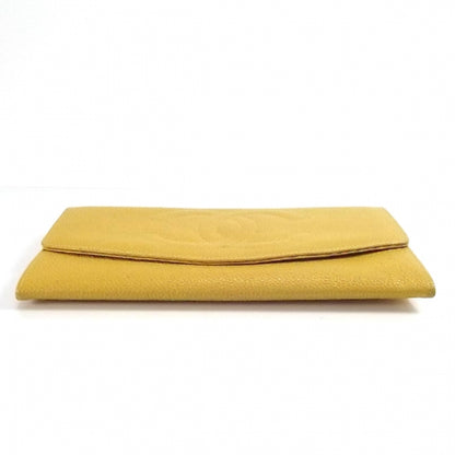 Chanel Caviar CC Double Flap Wallet Mustard 3 of 10