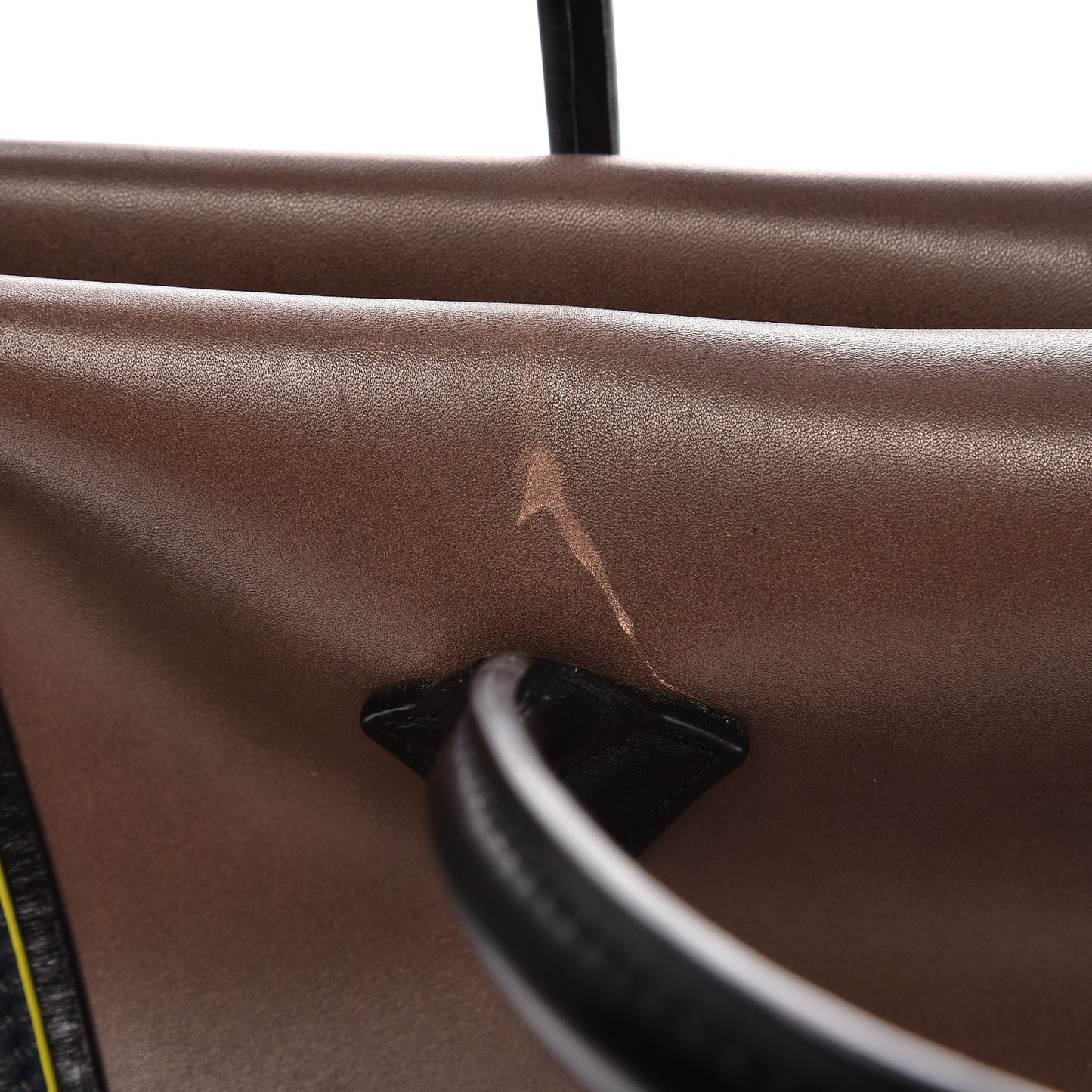 Veau Cachemire Cuir Orfevre Tote W PM Gris Neon