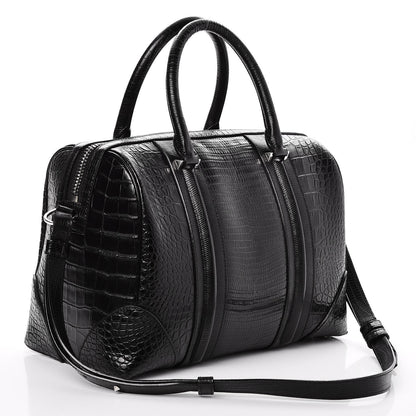 Givenchy Calfskin Crocodile Embossed Medium Lucrezia Black 3 of 7