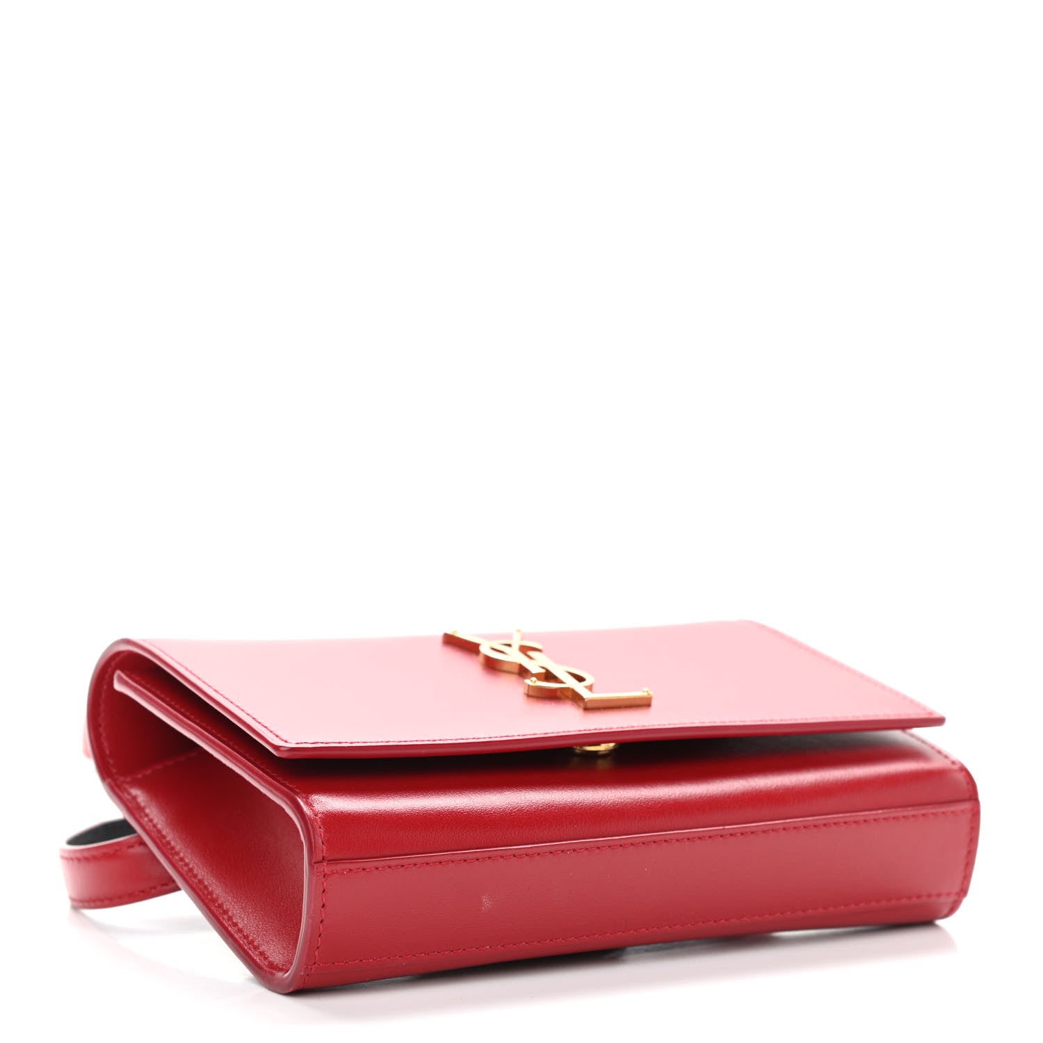 Saint Laurent Smooth Calfskin Monogram Kate Belt Bag Red 4 of 9