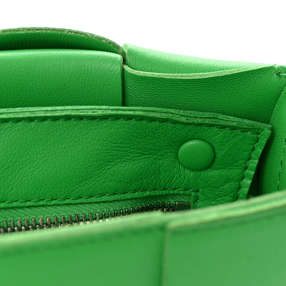 Bottega Veneta Lambskin Maxi Intrecciato Cassette Crossbody Bag Grass 20 of 20
