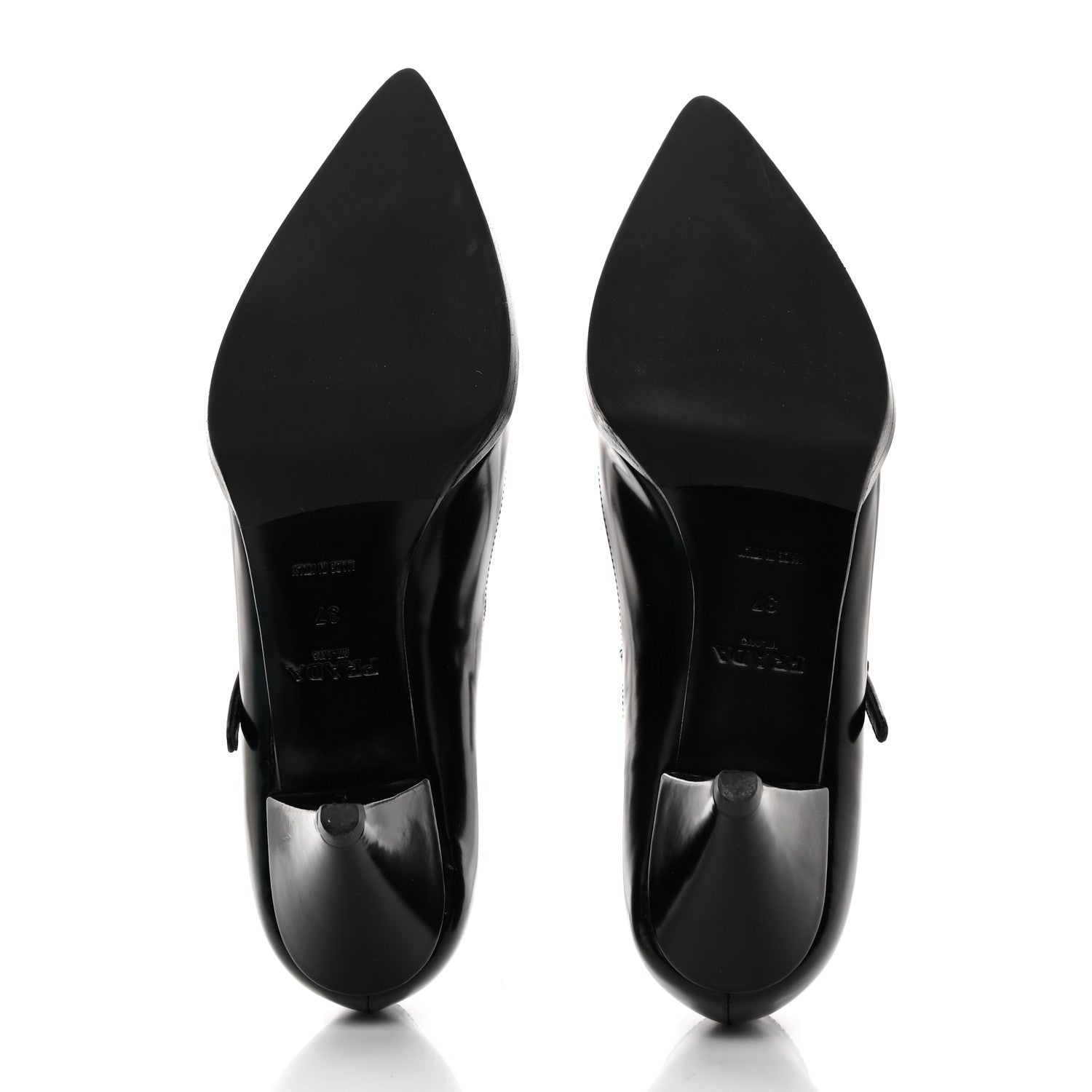Prada Spazzolato Mary Jane 45mm Pumps 37 Black 5 of 7