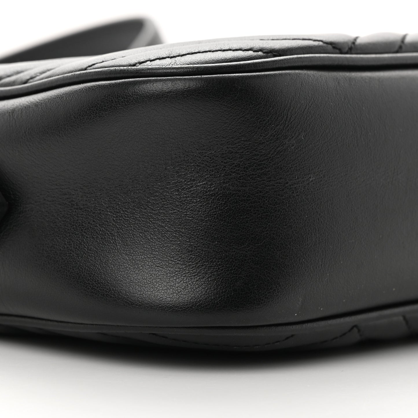 Calfskin Matelasse Small GG Marmont Chain Shoulder Bag Black